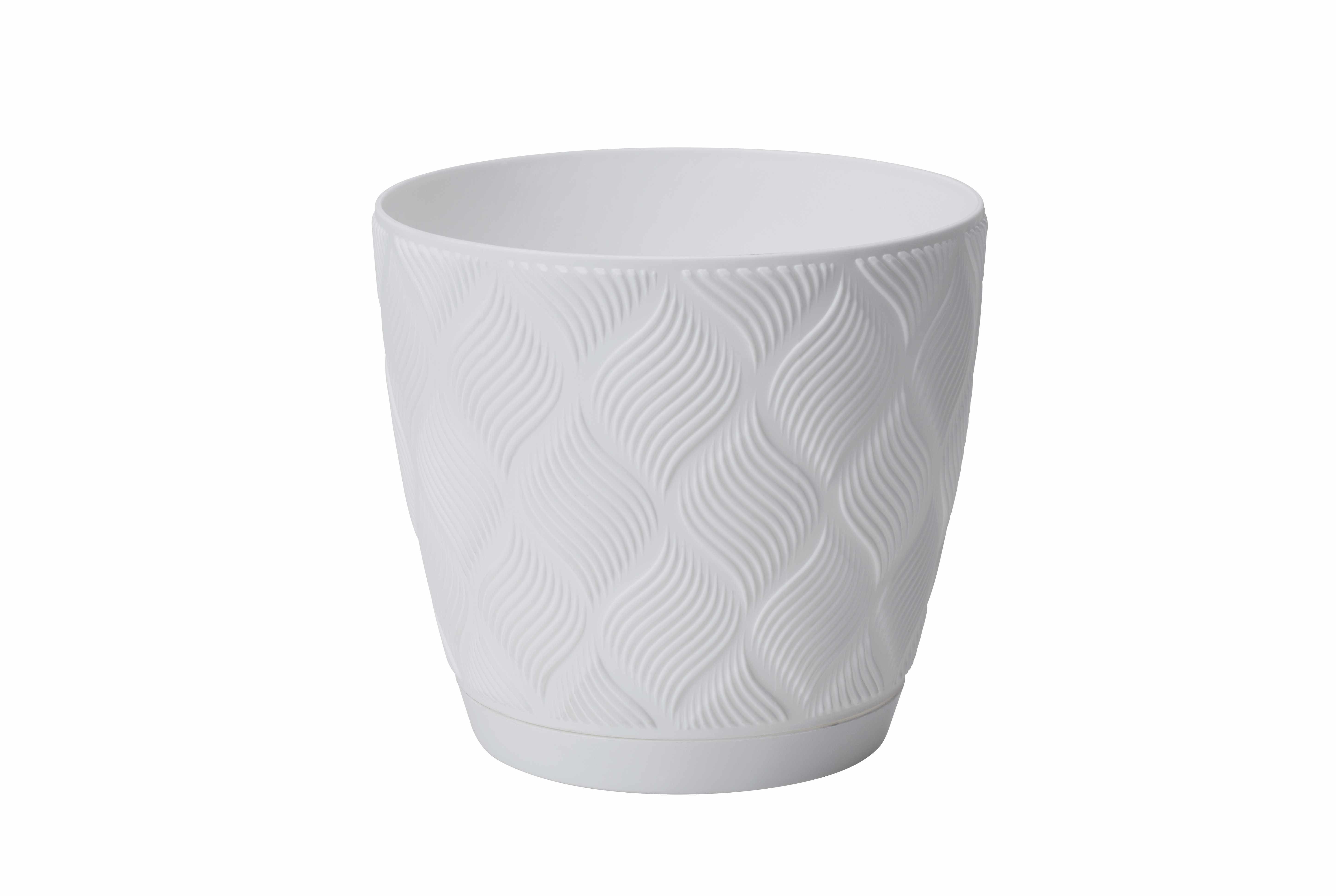 Übertopf Grow Complete ECO 13 Weiß - Weiß, KONVENTIONELL, Kunststoff (12,8/11,1cm) - Mömax