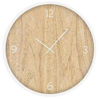 Ceas de perete Kelly D: cca. 50,8 cm - alb/culoare natur, plastic/sticlă (50,8cm) - Modern Living