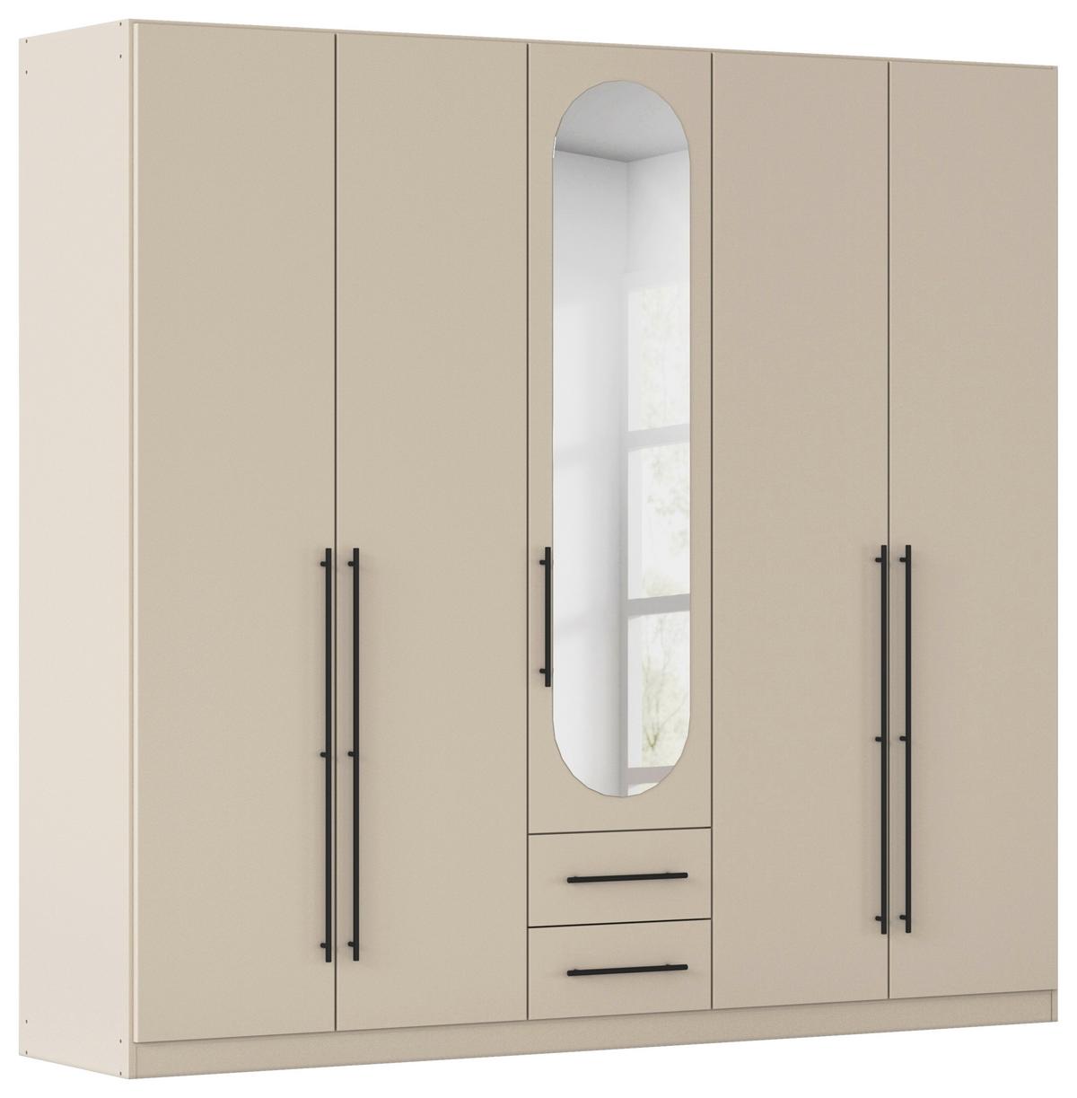 Dulap cu uși rotative VELORA - șampanie, Konventionell, material pe bază de lemn (226/210/54cm) - Mömax