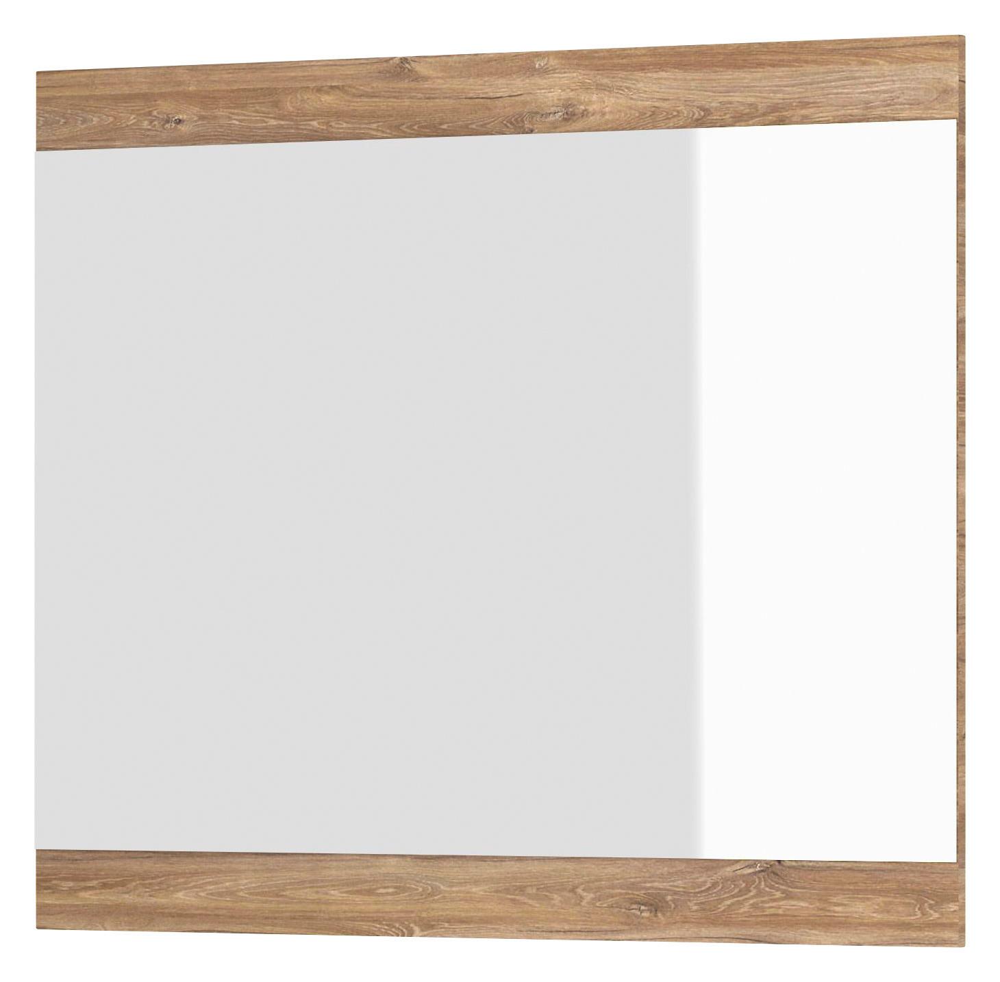 Oglindă TOLEDO - culoare lemn stejar, Modern, sticlă/material pe bază de lemn (90/77/2cm) - Modern Living