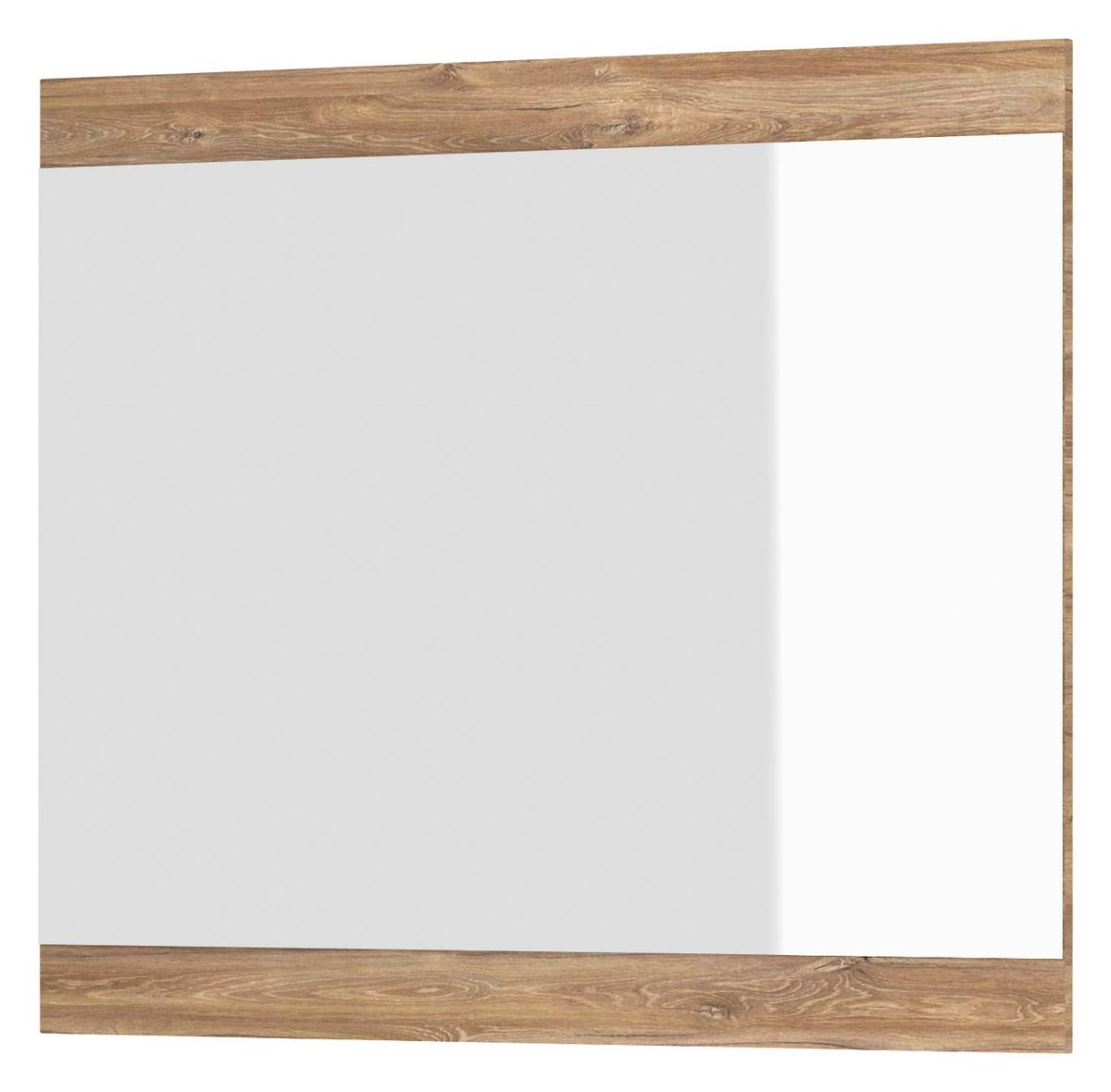 Ogledalo Toledo - boje hrasta, Moderno, staklo/drvni materijal (90/77/2cm) - Modern Living