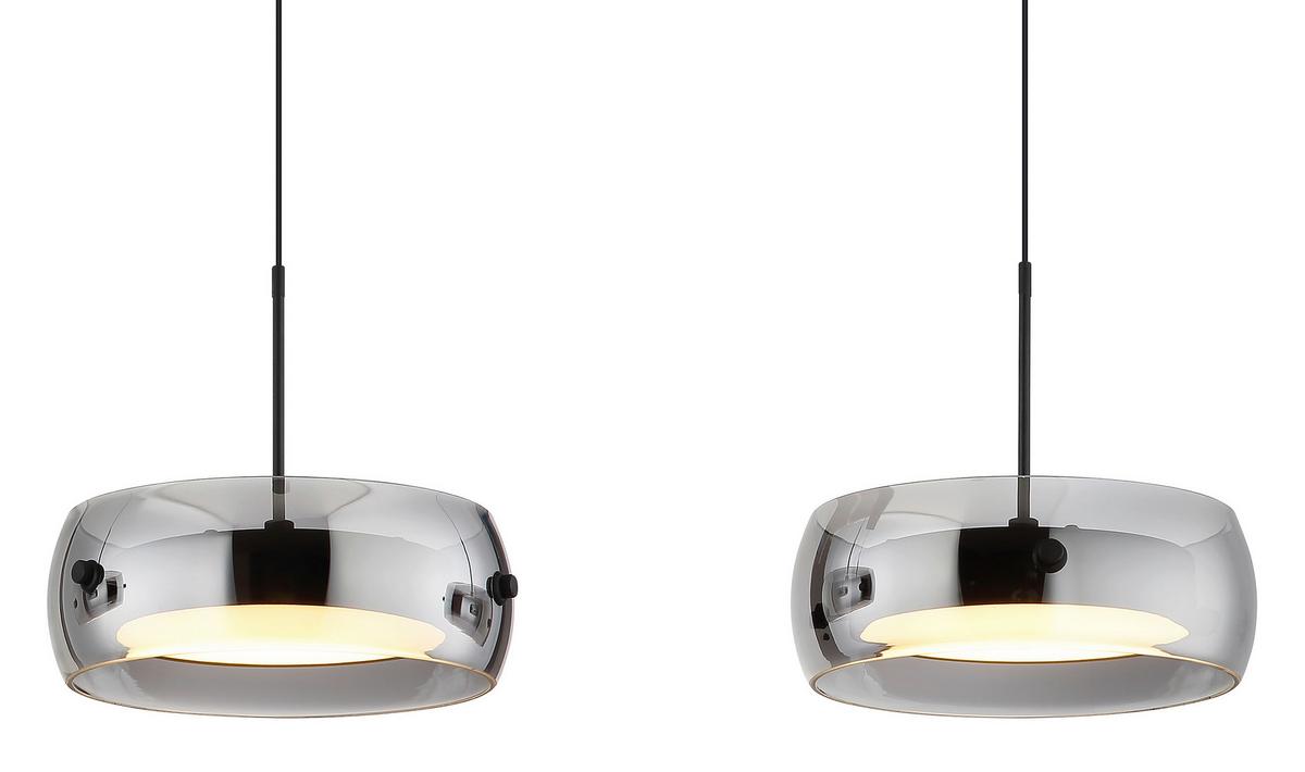 Led-hängeleuchte 16058-3 Livion - Weiss/Schwarz, Design, Glas/Kunststoff (85/20/120cm) - Globo