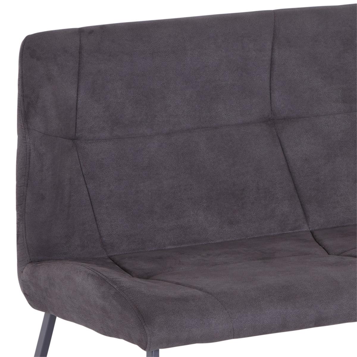 Klop Rimini, Siva - siva, Moderno, kovina/tekstil (160/86/63cm) - Modern Living