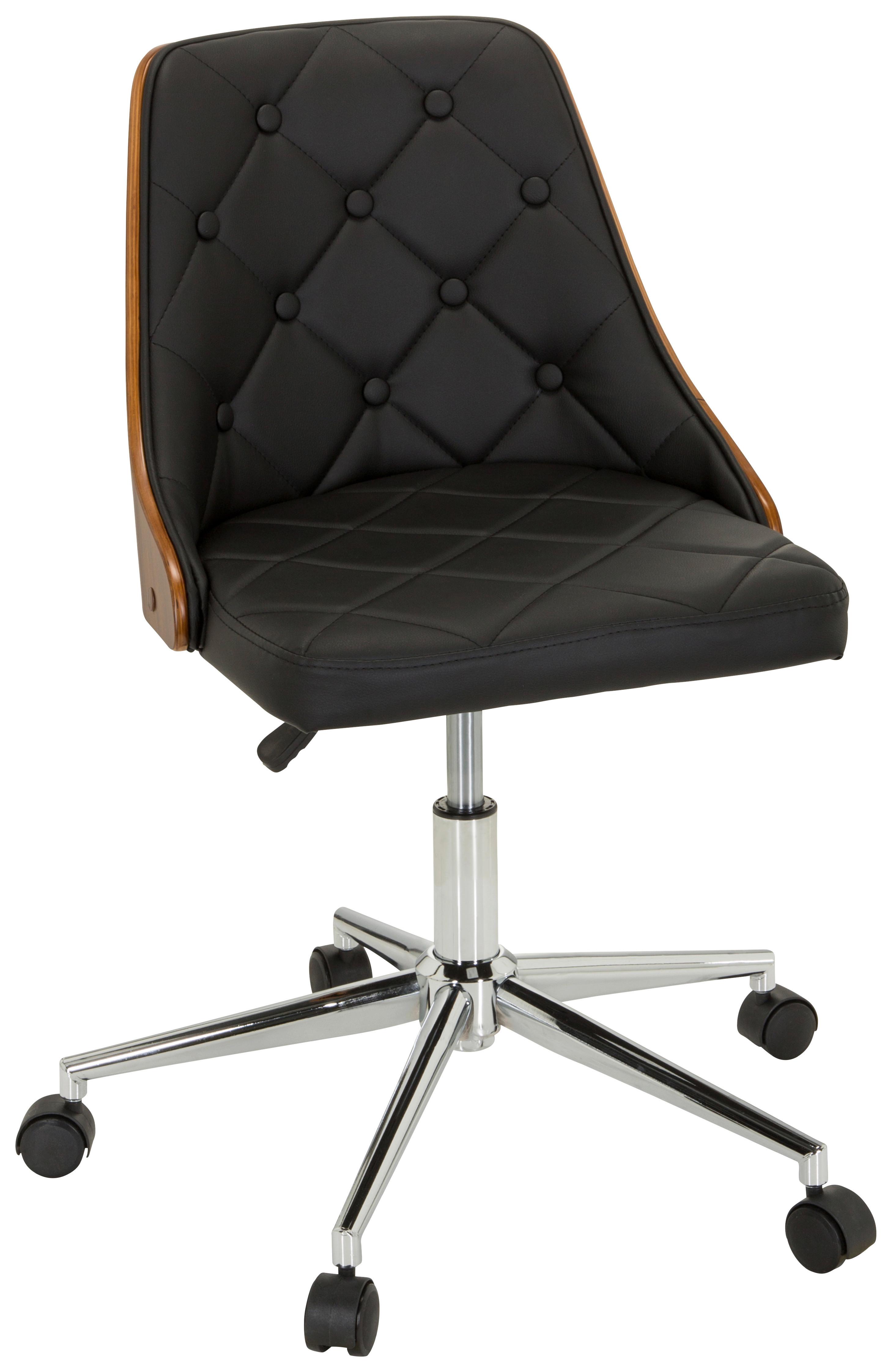 Vrtljivi Stol Cenca, Črna - barva tikovine/črna, Moderno, kovina/umetna masa (68/83cm) - MID.YOU