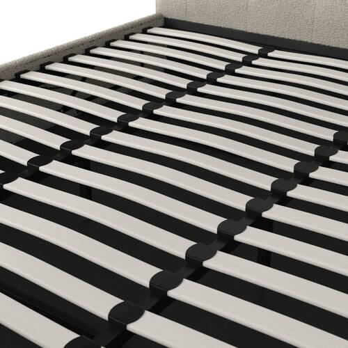 STOPPAD SÄNG JULIE - beige/svart, Modern, metall/trämaterial (180/200cm) - Bessagi Home
