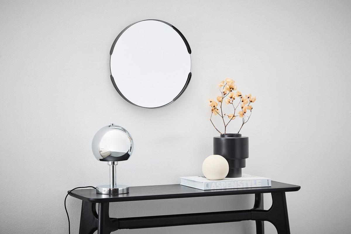 LUSTRO ŚCIENNE NOAH - kolor niklowy, Trend, metal/szkło (40/40/3,5cm) - Carryhome