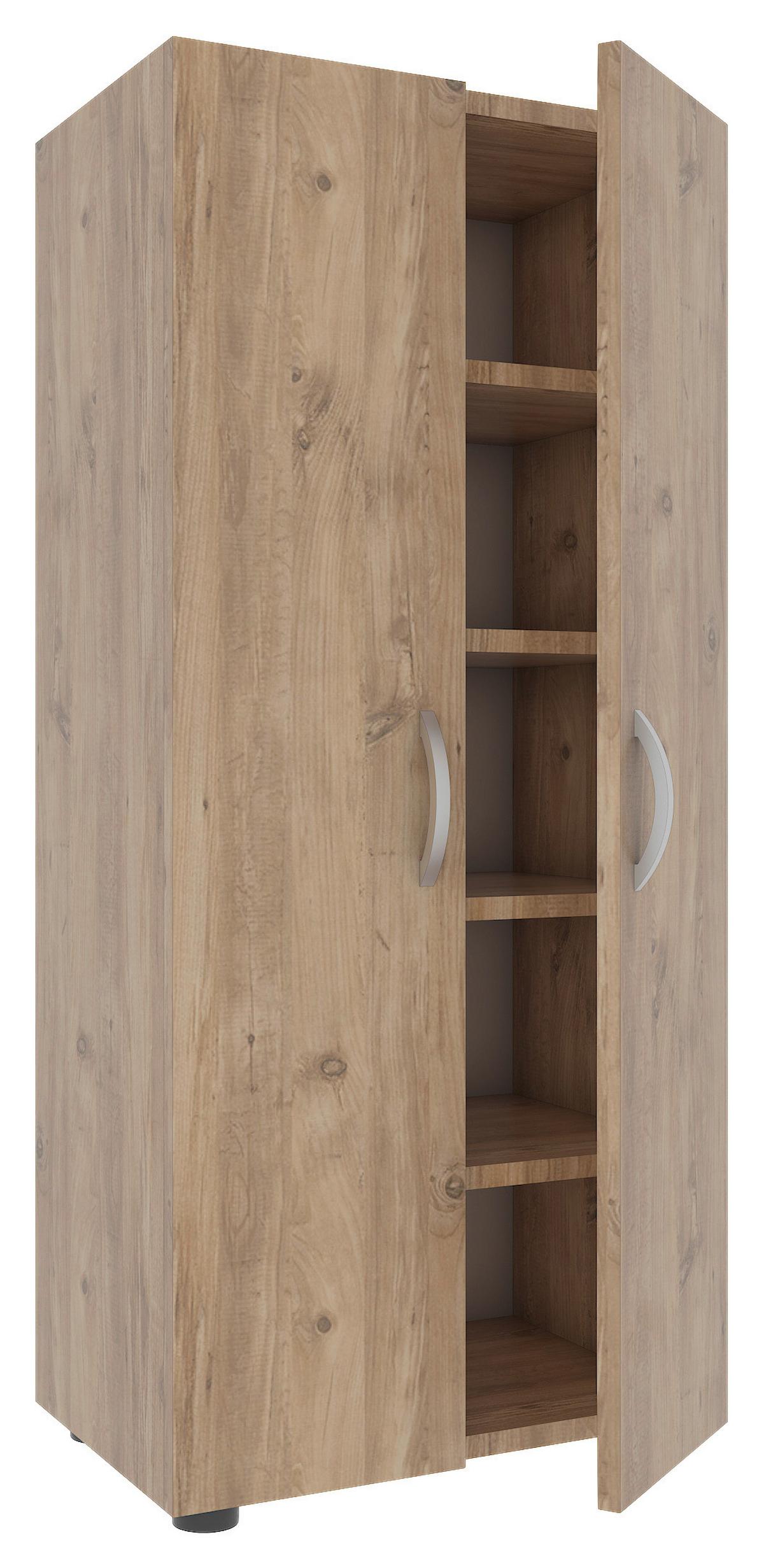 Omara Za Čevlje Ulas, Hrast - siva/barve aluminija, Moderno, kovina/umetna masa (49/108/30cm) - MID.YOU
