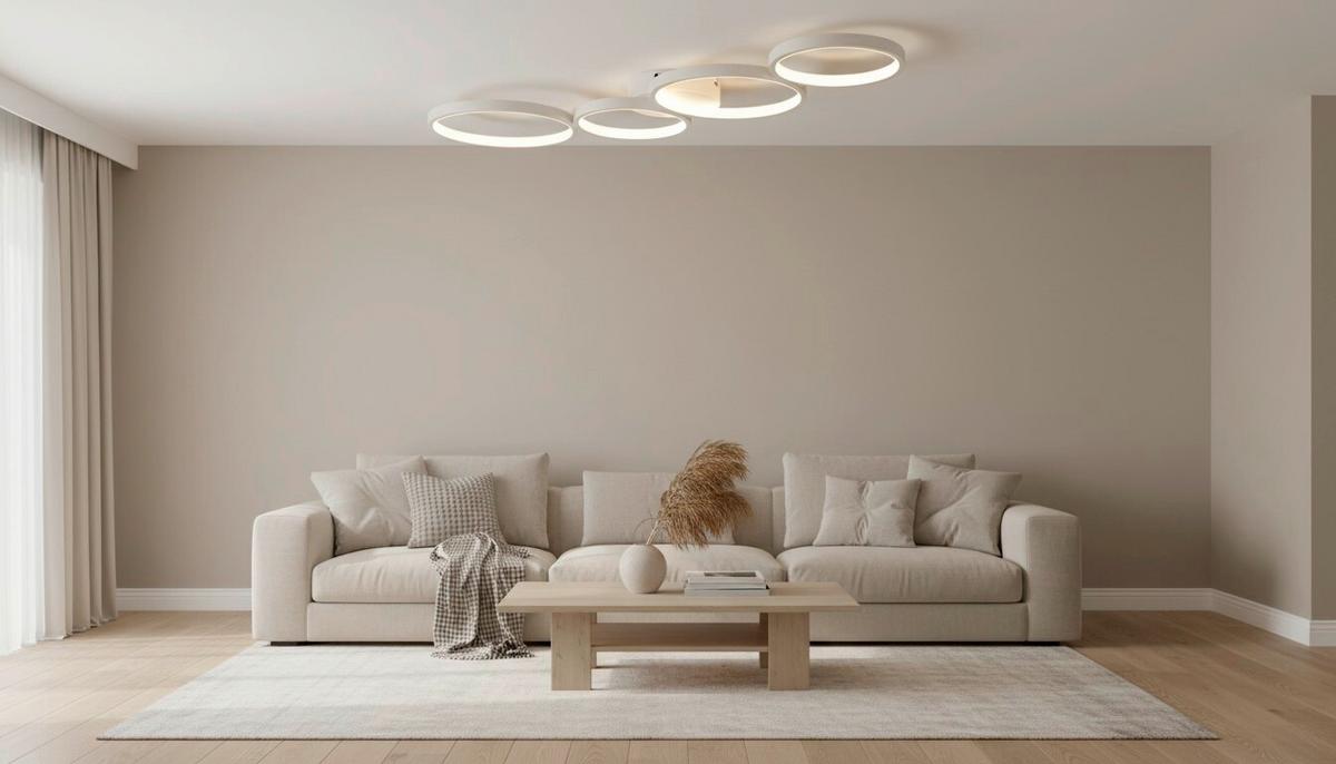LAMPA SUFITOWA LED SUN - biały, Trend, tworzywo sztuczne/metal (87,5/37/5,5cm) - Novel