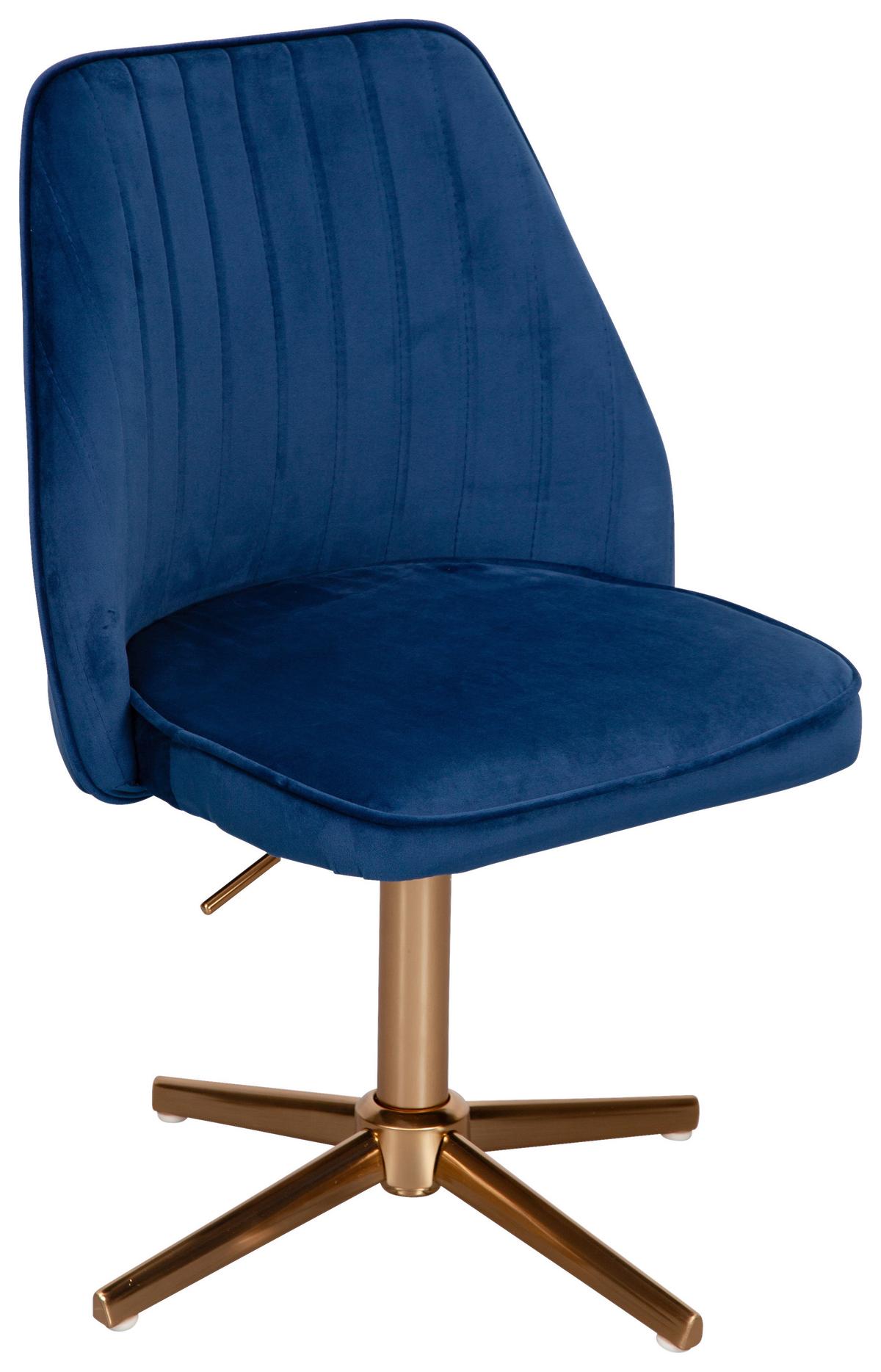 Stol Wl6.304 - zlate barve/modra, Konvencionalno (60/100/60cm) - MID.YOU