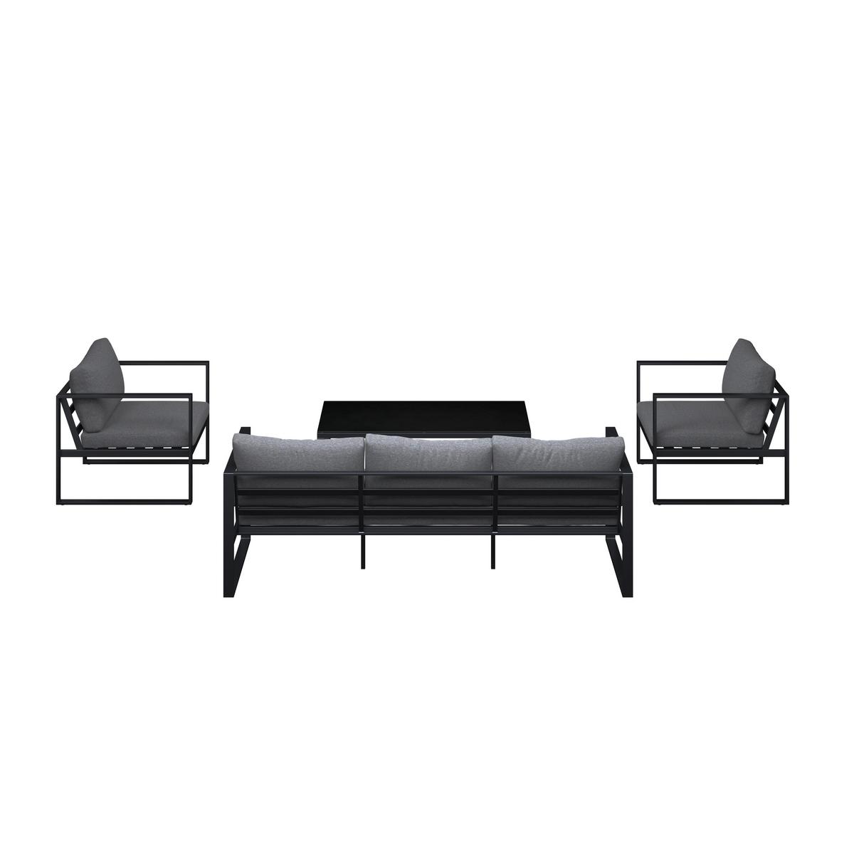 Set grădină Aurelia - antracit, Modern, sticlă/metal - Mömax