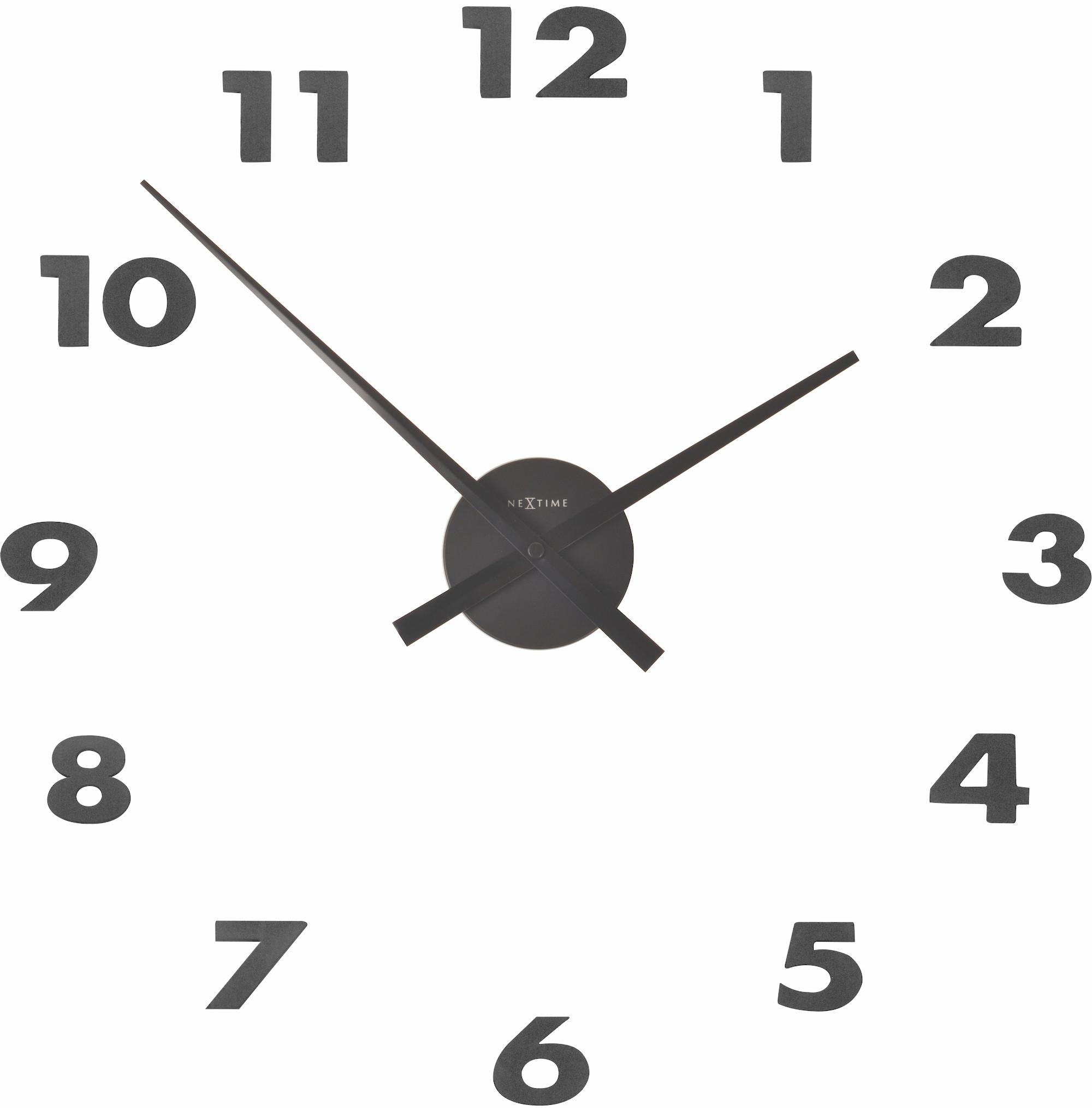 Wanduhr Small Hands Schwarz Ø ca. 48cm - Schwarz, Basics, Metall (48/48/3,5cm)