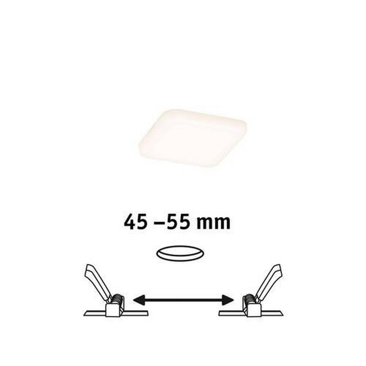 LED-Paneel Veluna VariFit in Weiß max. 4,5 Watt - Weiß, Design, Kunststoff (7,5/7,5/1cm) - Paulmann