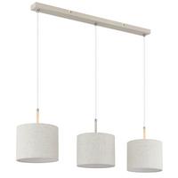 Lampă Suspendată Deleon - alb/crem, Design, plastic/metal (90/20/120cm) - Globo
