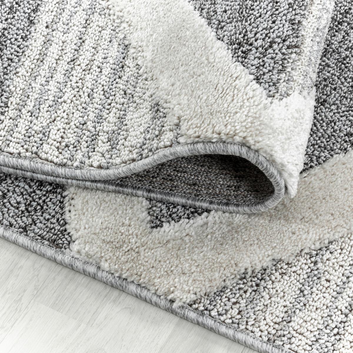 Webteppich Pisa Grau Ø ca. 160cm - Grau, KONVENTIONELL, Textil (160cm)