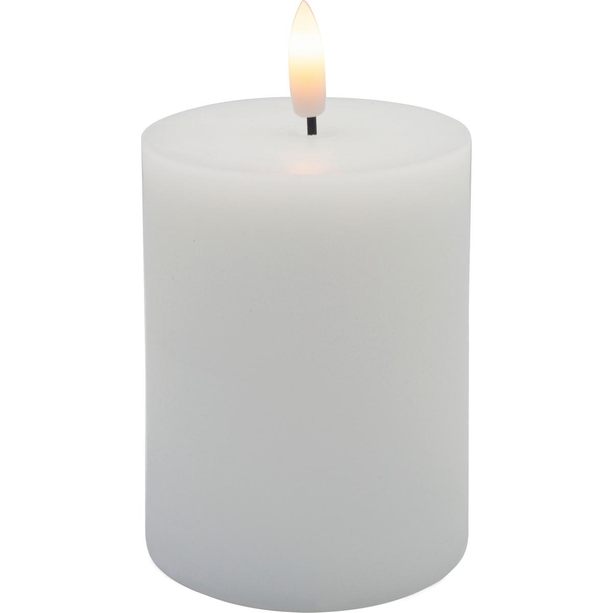 LED-Kerze Fair Weiß max. 0,06 Watt - Weiß, Naturmaterialien/Kunststoff (7,5/10cm) - Mömax