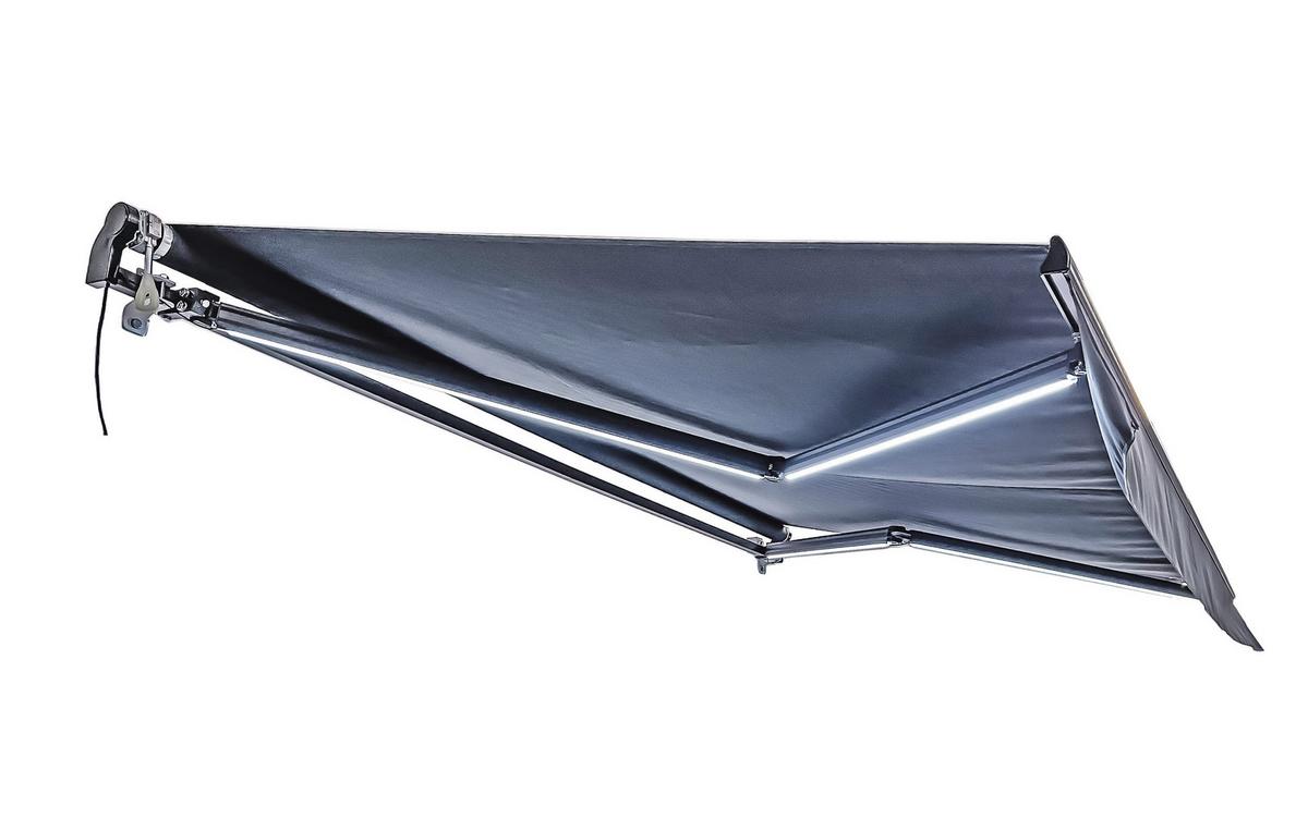 MARKISE ELEKTRI. MARKISE 295X200 ANTHR - Dunkelgrau/Anthrazit, MODERN, Kunststoff/Metall (200/20/295cm) - Gardenson