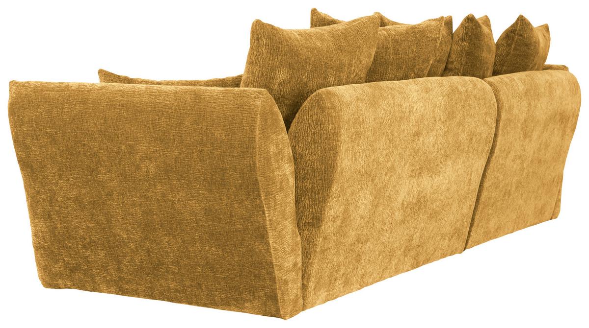 Ugaona Garnitura Cammellio - senf žuta/crna, Moderno, tekstil (296/75-95/189cm) - Mömax