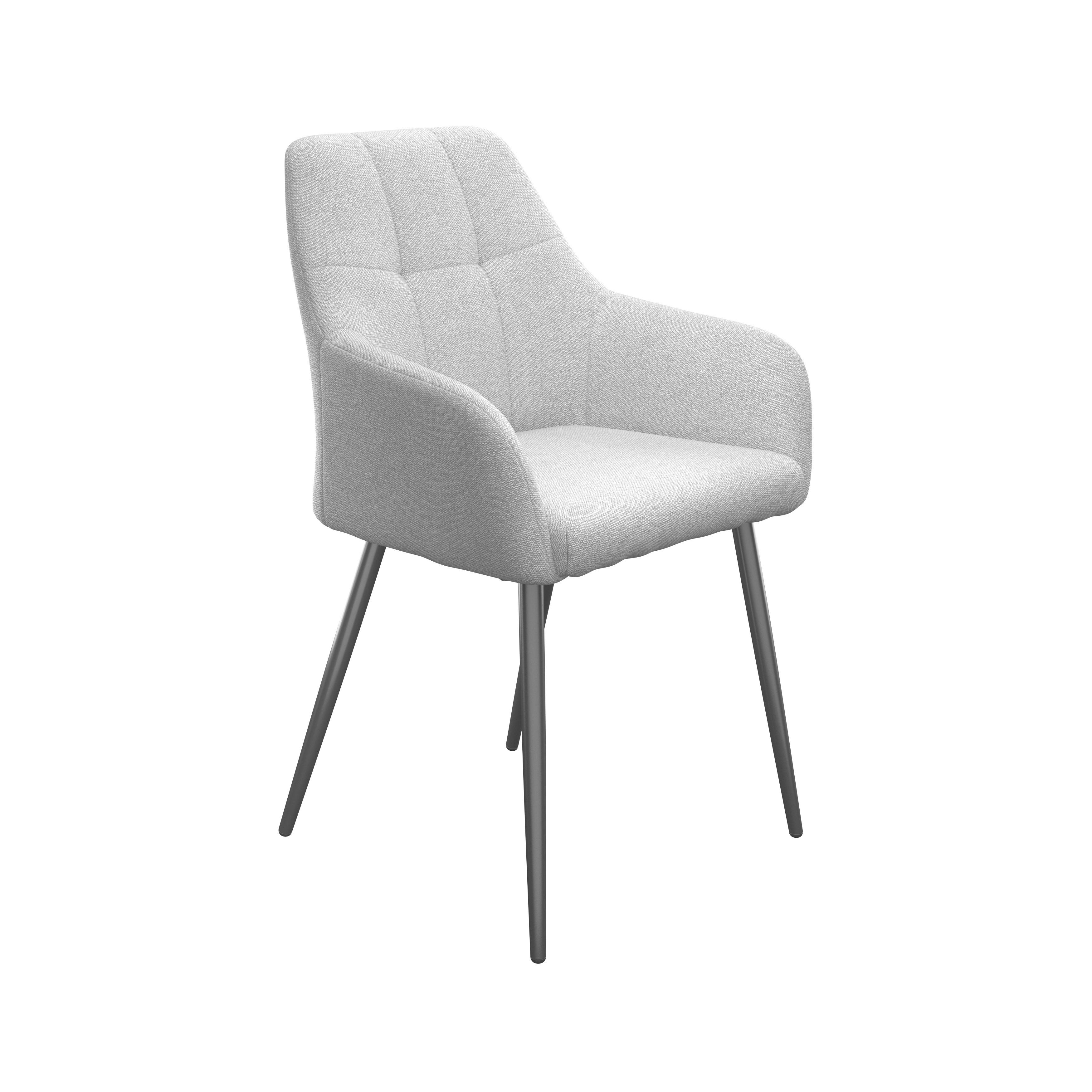 Naslanjač Joe Ii, Svetlo Siva - črna/svetlo siva, Konvencionalno, kovina/tekstil (58/86/61cm)