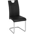 Schwingstuhl Schwarz - Chromfarben/Schwarz, Textil/Metall (43/96/58,5cm) - Mömax modern living