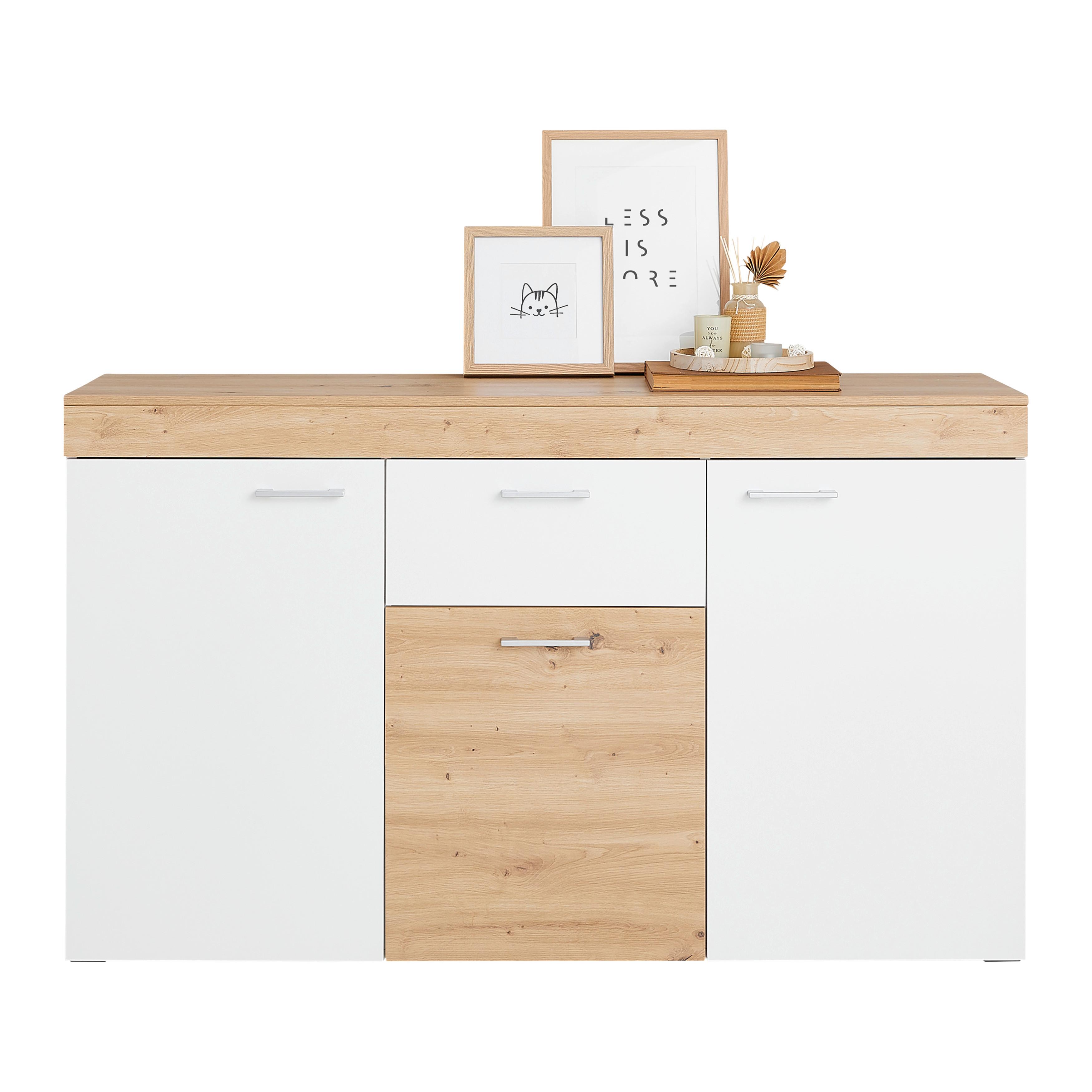 Komoda Valencia - boje kroma, Moderno, drvni materijal/plastika (150/89,1/40cm) - Modern Living