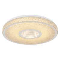 Led Stropna Svjetiljka Astania - bijela/siva, Basics, metal/plastika (38/6,5cm) - Globo