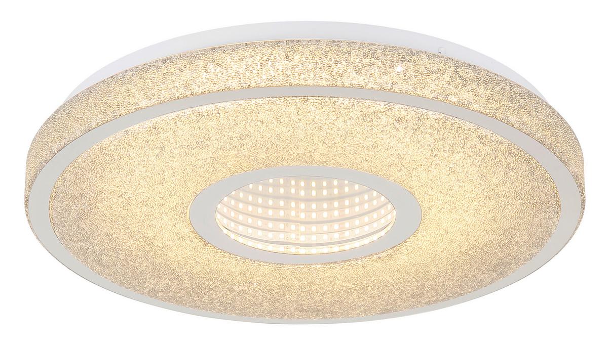 Led Stropna Svjetiljka Astania - bijela/siva, Basics, metal/plastika (38/6,5cm) - Globo