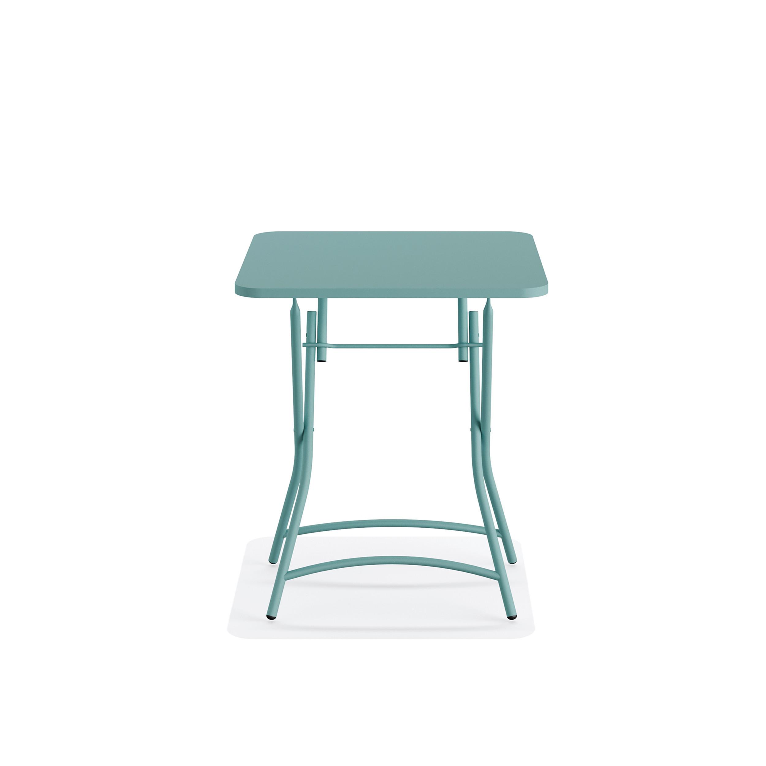 Klapptisch BREEZE in Blau ca. 60x74x60 cm - Blau, LIFESTYLE, Metall (60/74/60cm) - Gardenson
