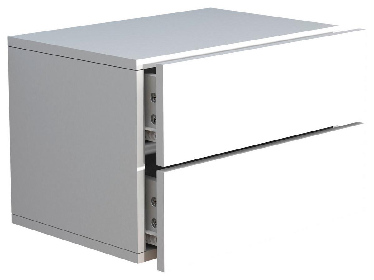 Nočna Omarica Usal L 45, Bela - bela, Moderno, leseni material (45/30/32cm) - MID.YOU