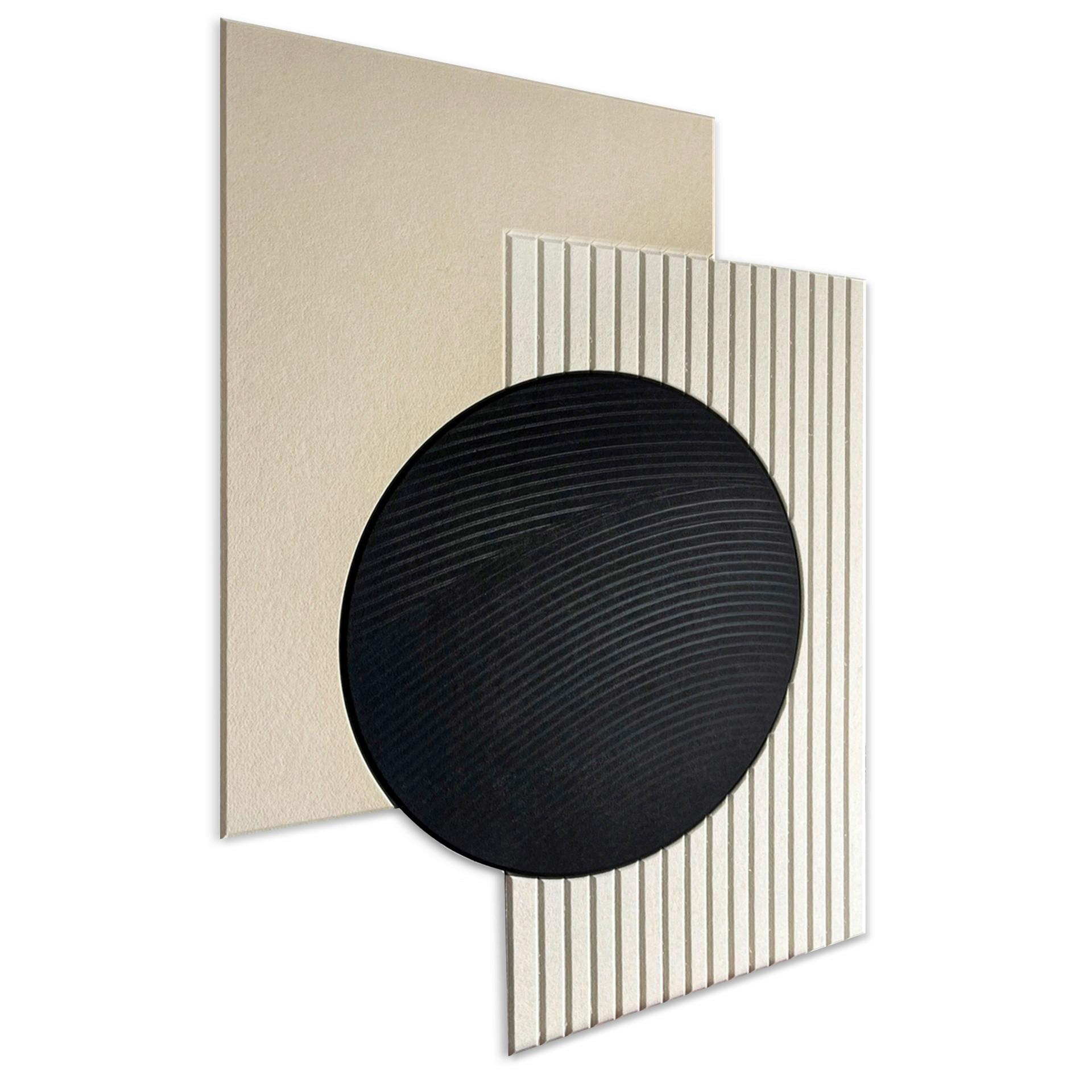 AKUSTIKPANEL MILLA - beige/svart, textil (90/120cm) - Mömax