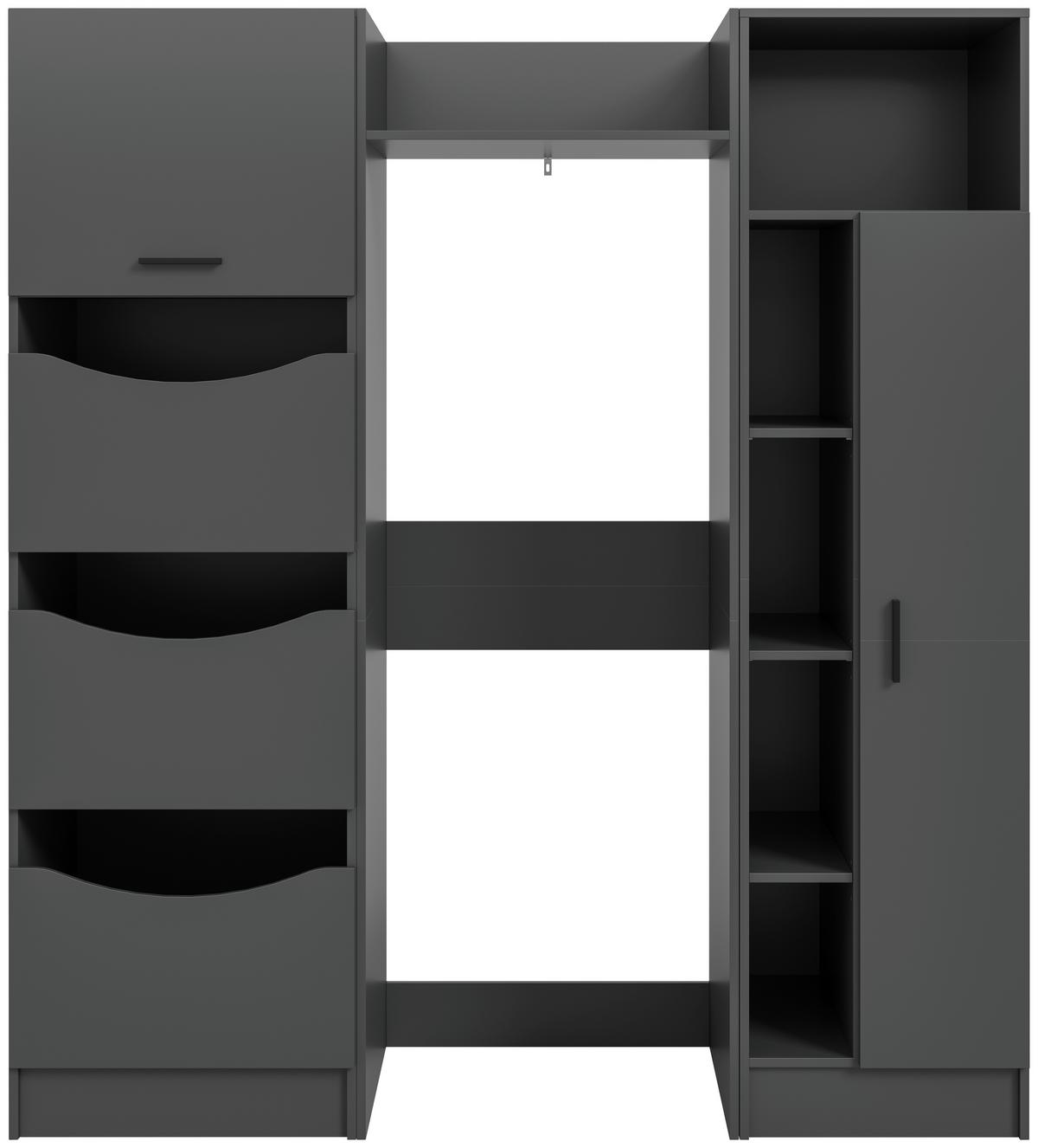 Omara Za Pralni In Sušilni Stroj Free, Antracit - antracit, Basics, leseni material (176/195/68cm) - MID.YOU