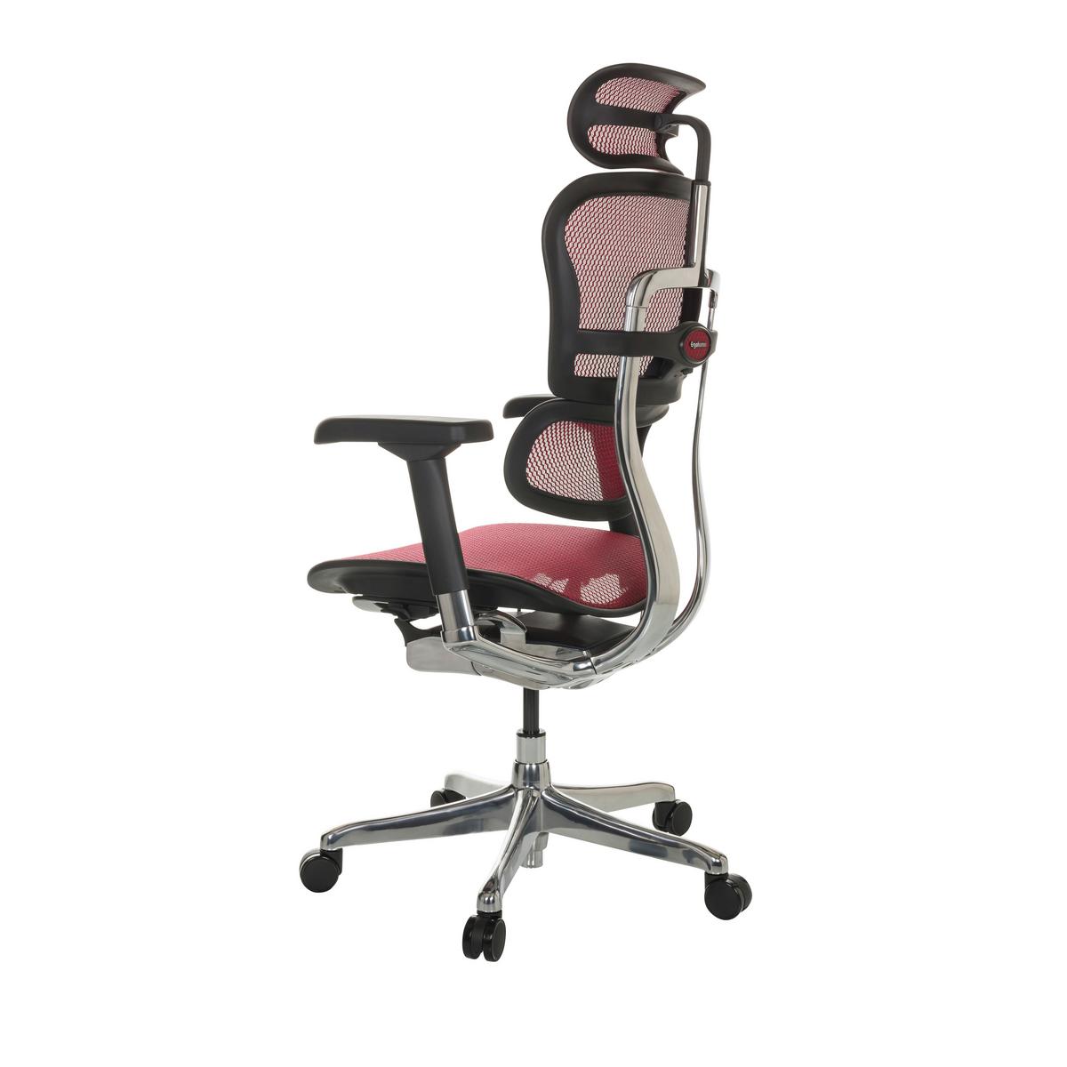 Pisarniški Stol Ergohuman I, Rdeča - rdeča/srebrne barve, Basics, kovina/umetna masa (69/119-144/65cm) - MID.YOU