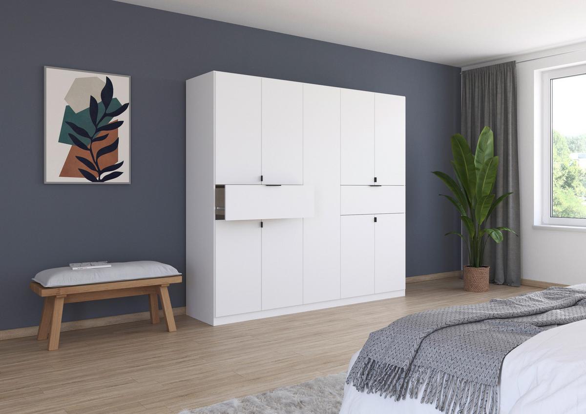 Ormar S Klasičnim Vratima Ticao - bijela, Moderno, drvni materijal/metal (226/210/54cm) - Modern Living