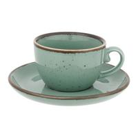 Espresso Csésze És Csészealj Capri - zöld, Modern, kerámia - Mömax