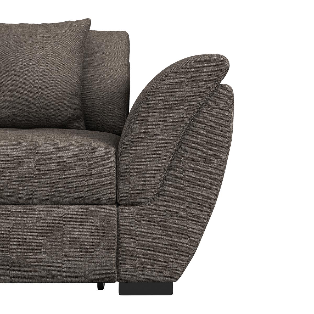 Sedežna Garnitura Berisso, Z Ležiščem In Predalom - rjava, Design (187/278cm) - Mömax