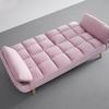 BÄDDSOFFA CORA - rosa/naturfärgad, Modern, trä/textil (214/92/81cm) - Bessagi Home