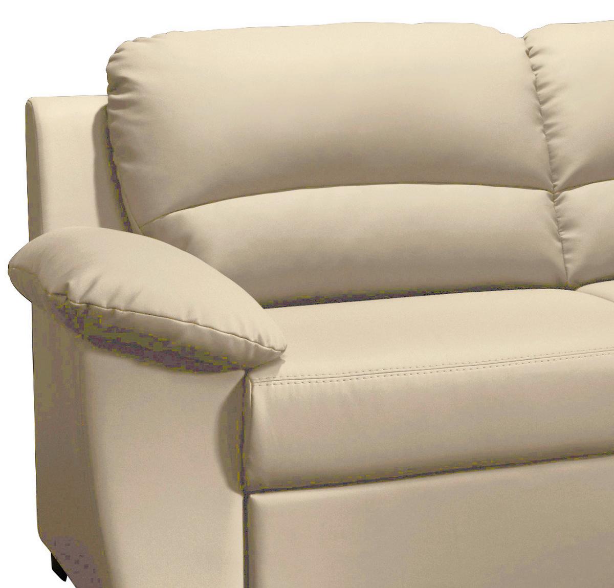 Wohnlandschaft "Danilo" , beige - Beige/Schwarz, KONVENTIONELL, Kunststoff/Textil (240/45/165cm) - MID.YOU