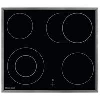 Glaskeramikkochfeld DKEV6046XB - Edelstahlfarben/Schwarz, Basics, Glas/Metall (57,6/3,8/50,6cm) - Dieter Knoll