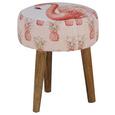 Hocker in Rosa - Pink/Rosa, LIFESTYLE, Holz/Textil (37/37/45cm) - MÖMAX modern living