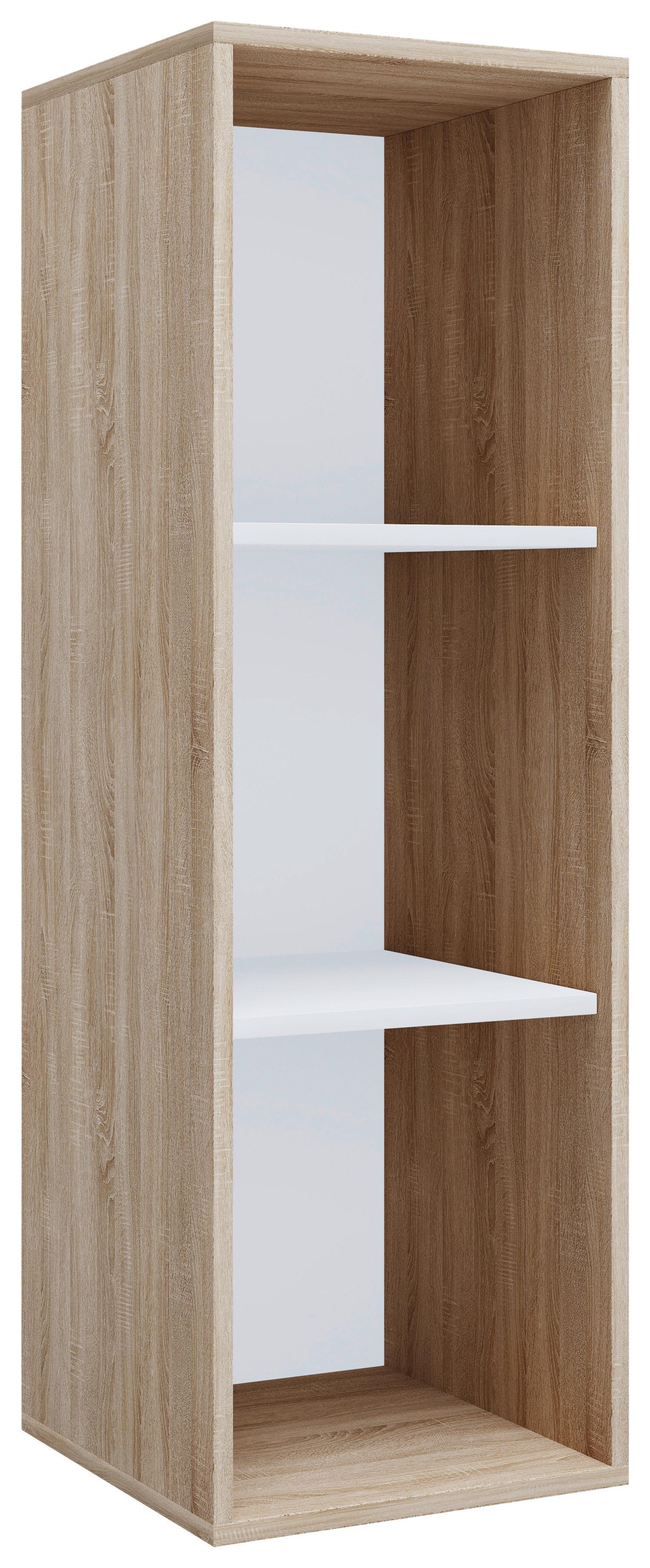Aktenschrank Lona Sonoma Eiche, 3-fach - Weiß/Sonoma Eiche, MODERN, Holzwerkstoff (35/110/37cm) - P & B
