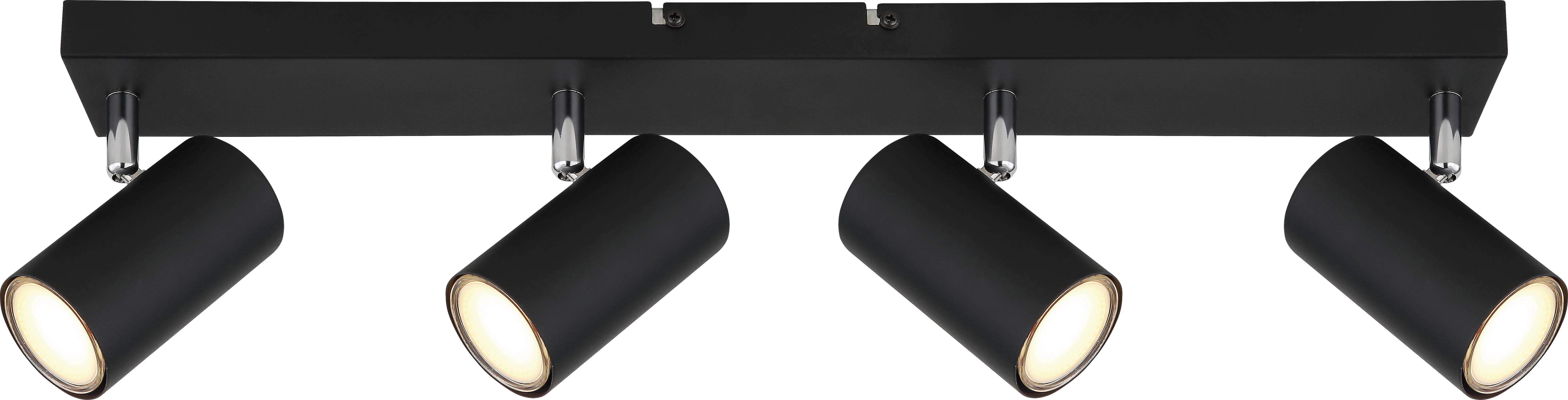Strahler Witmo in Schwarz max. 35 Watt - Schwarz, MODERN, Metall (56/6/12cm) - Mömax