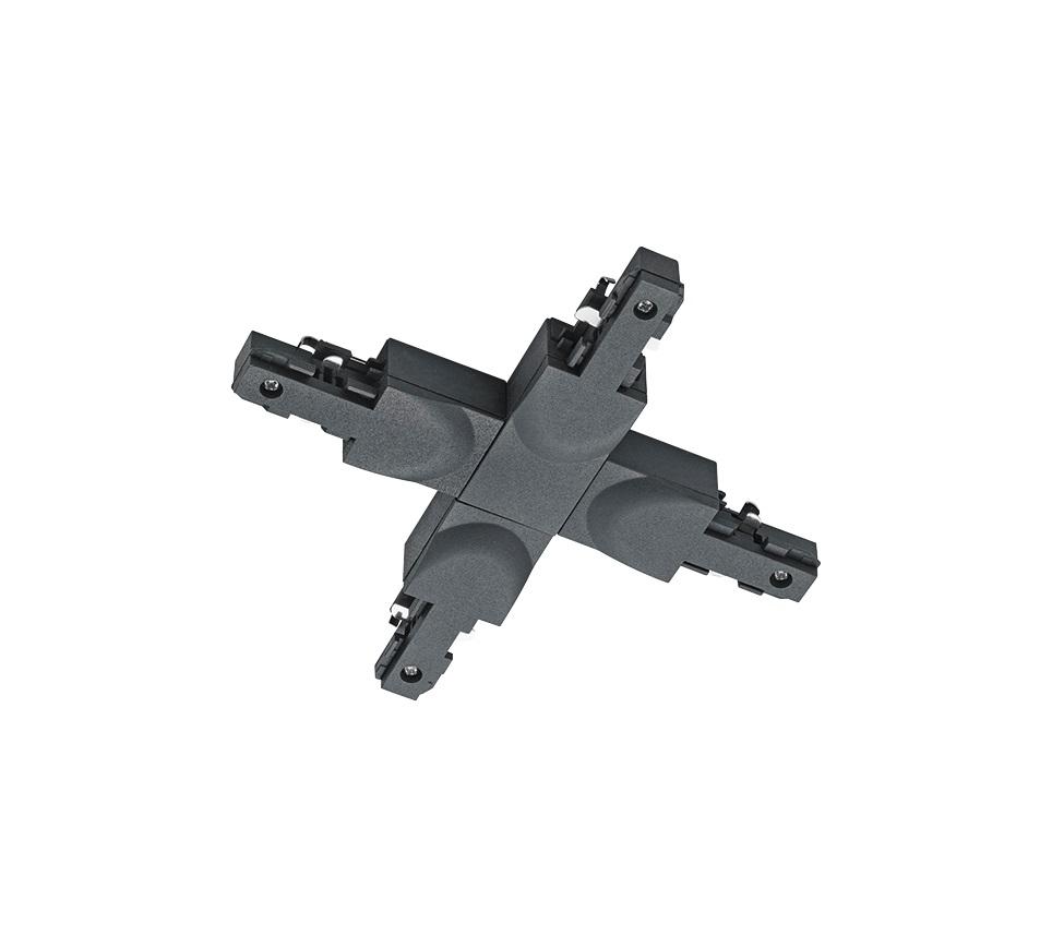 Schienensystem-Verbinder Duoline Schwarz - Schwarz, Basics, Kunststoff (16/2/17cm) - Trio Leuchten