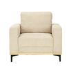 Sessel in Beige Metallfuss Schwarz - Beige/Schwarz, Konventionell, Textil/Metall (96/87/92cm) - Zandiara