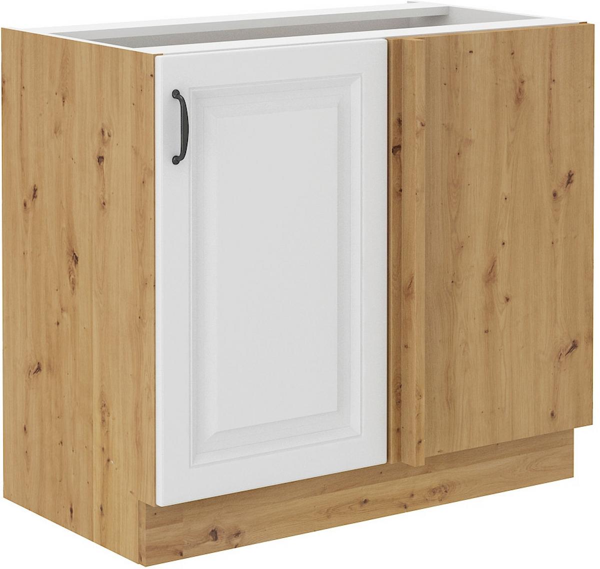 Kutna Baza 1 Vr./1 Polica Stilo, Planirati Za 105 Cm - bijela/hrast Artisan, Moderno, drvni materijal/metal (90/105/82/52cm)