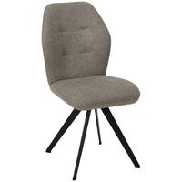Stuhl Storm in Taupe - Taupe, MODERN, Textil/Metall (48/96,5/63cm) - Premium Living