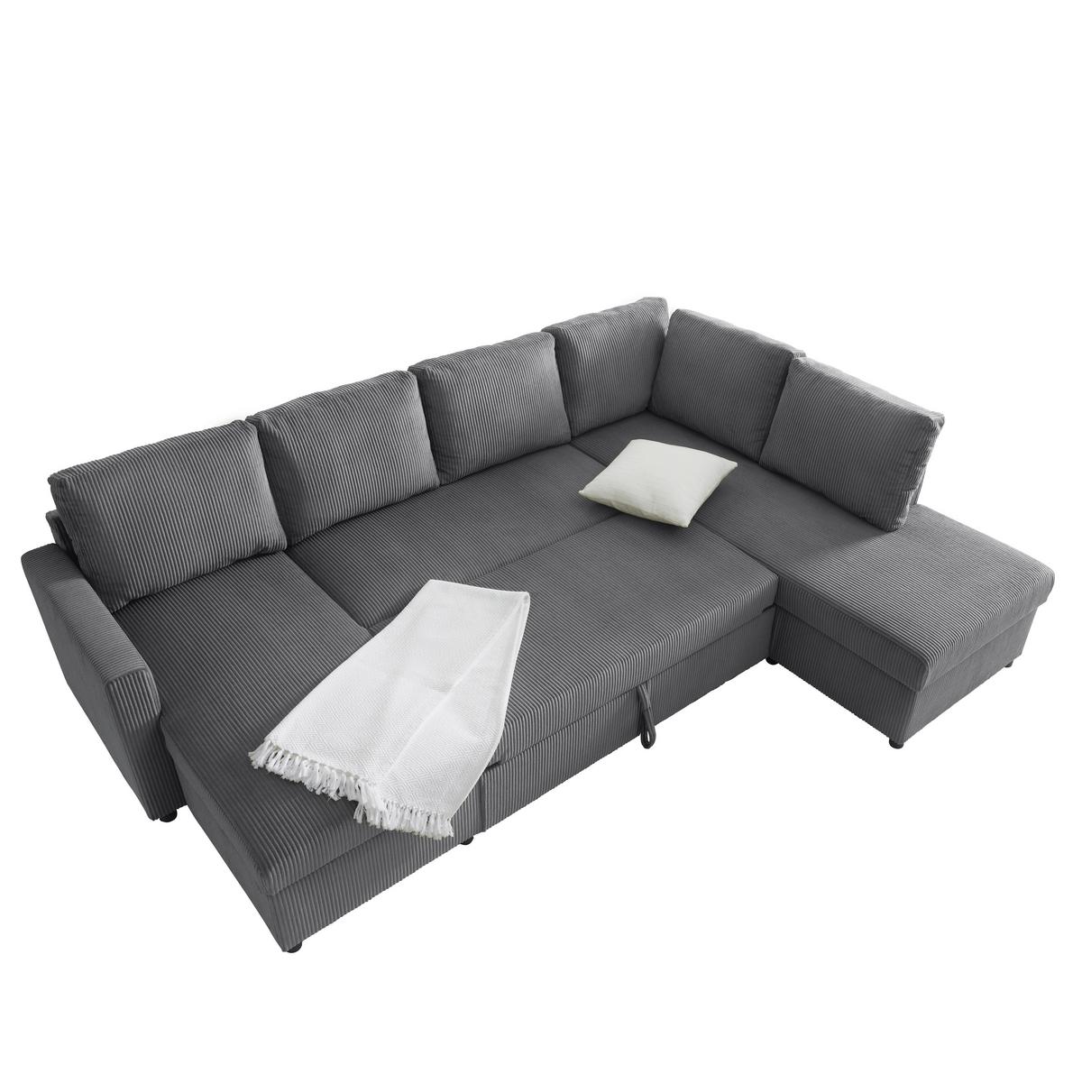 Sarokkanapé Martina - antracit, Modern, faalapú anyag/textil (276/89/204cm) - Mömax