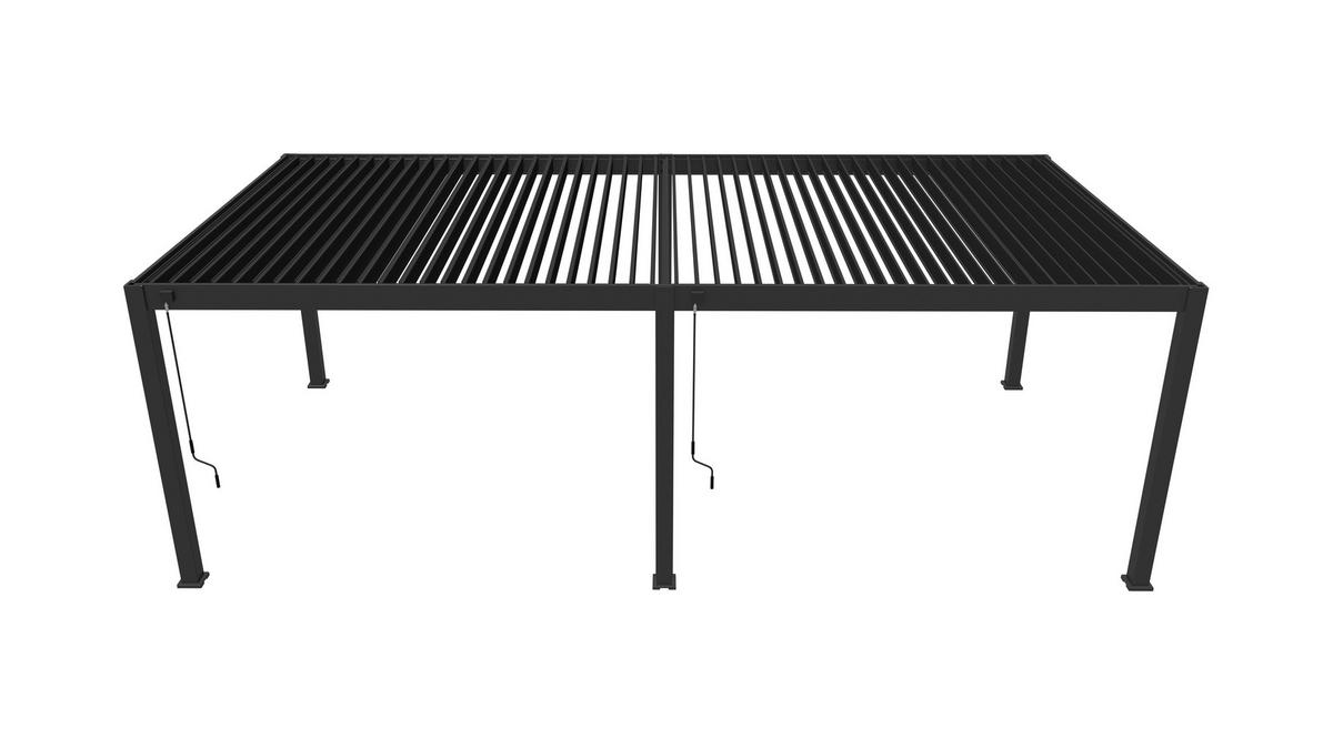 PERGOLA DELUXE PLUS 4X8M ANTHRAZIT - Anthrazit, Basics, Metall (400/255/800cm) - Gardenson