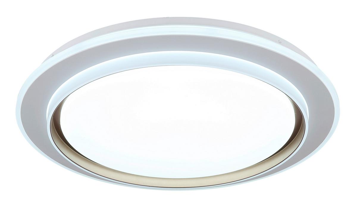 Led Stropna Svjetiljka Janice - bijela/opalna, Design, metal/plastika (49/7cm) - Globo