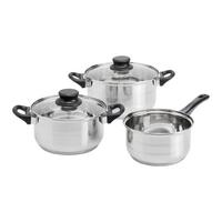 Set de oale Berta -Based- - străveziu/culoare inox, Konventionell, sticlă/metal - Based