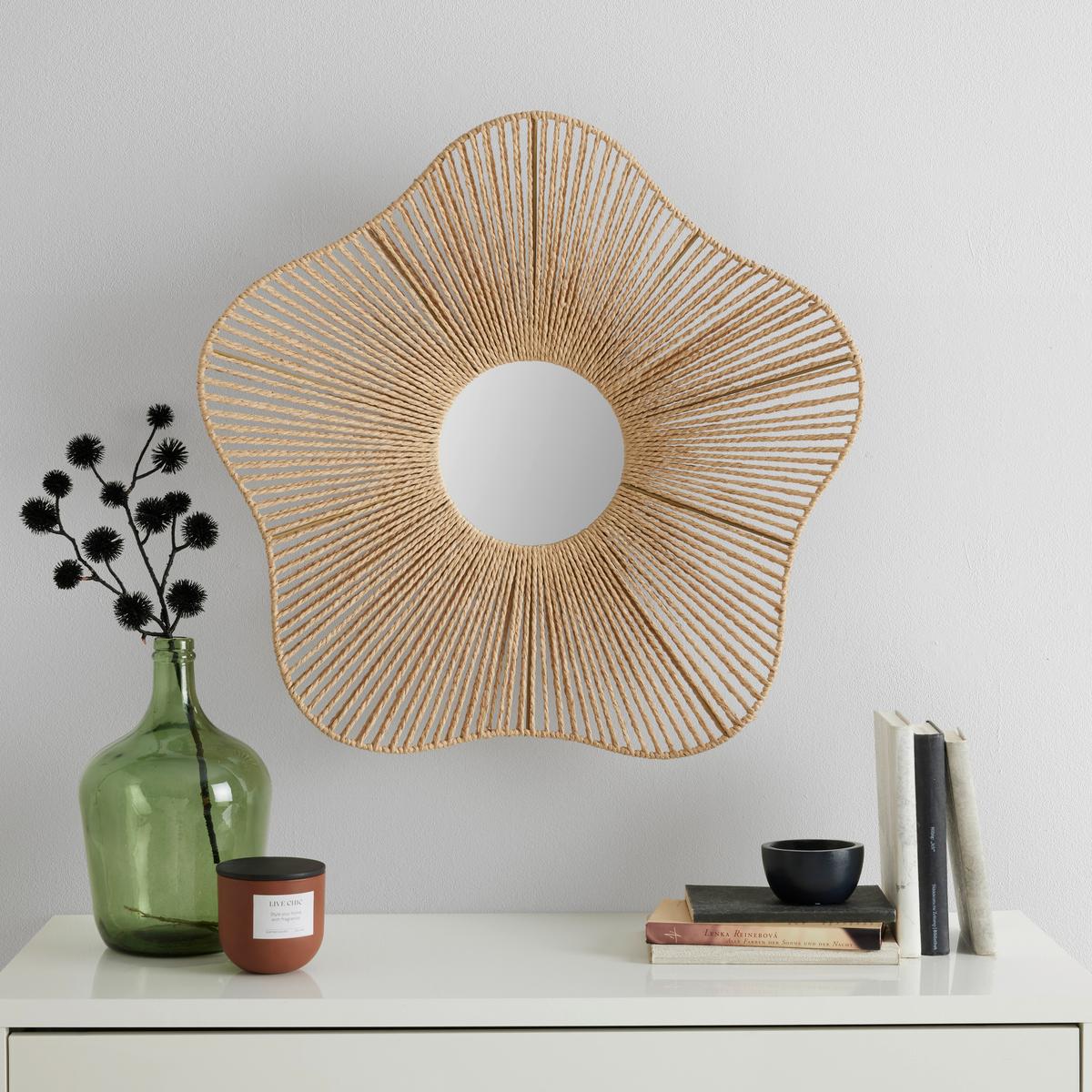 Oglindă de perete IBIZA -TREND- - maro, Romantik / Landhaus, sticlă/hârtie (66/66/12cm) - Premium Living