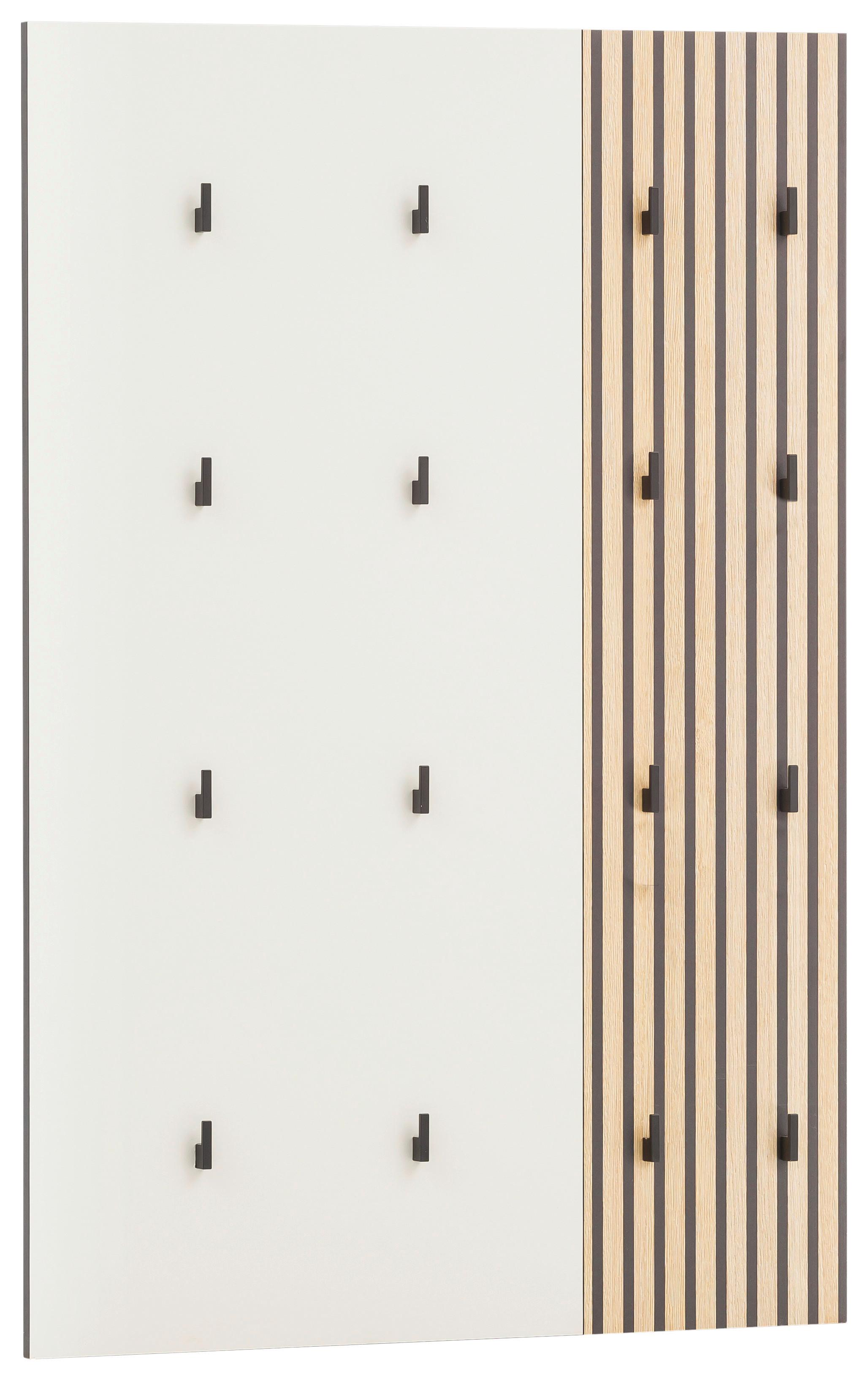 Garderobni Panel Alexa, Bež, Barva Hrasta - barve hrasta/bež, Design, leseni material (73,5/109/2,6cm) - MID.YOU
